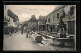 CPA Yenne, Place Centrale  - Yenne