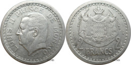 Monaco - Principauté - Louis II - 2 Francs ND (1943) - TTB/XF45 - Mon6537 - 1922-1949 Luigi II