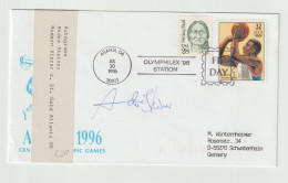 Autograph Cover: Olympic Games In Atlanta 1996 - Andre Steiner, Germany Gold Rowing, And Also World Champion - Estate 1996: Atlanta