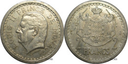 Monaco - Principauté - Louis II - 2 Francs ND (1943) - TTB/XF45 - Mon6738 - 1922-1949 Louis II.