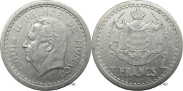 Monaco - Principauté - Louis II - 2 Francs ND (1943) - TTB+/AU50 - Mon6540 - 1922-1949 Louis II