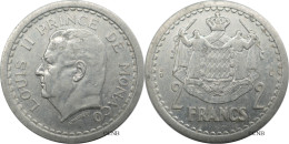 Monaco - Principauté - Louis II - 2 Francs ND (1943) - TTB+/AU50 - Mon6540 - 1922-1949 Luigi II