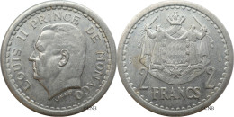 Monaco - Principauté - Louis II - 2 Francs ND (1943) - TTB+/AU50 - Mon6542 - 1922-1949 Louis II.