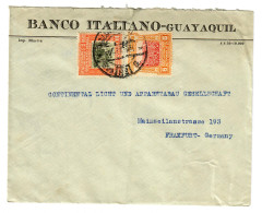 Banco Italiano Guayaquil  1931 Nach Frankfurt / M - Equateur