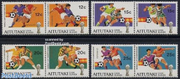 Aitutaki 1981 World Cup Football 4x2v [:], Mint NH, Sport - Football - Aitutaki