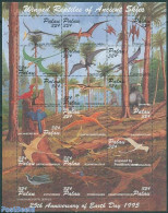 Palau 1995 Flying Prehistoric Animals 18v M/s, Mint NH, Nature - Prehistoric Animals - Prehistorisch