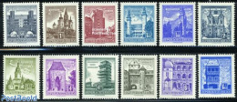 Austria 1958 Definitives 12v, Mint NH, Transport - Aircraft & Aviation - Art - Architecture - Unused Stamps