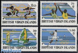 Virgin Islands 1988 Olympic Games 4v, Mint NH, Sport - Basketball - Olympic Games - Tennis - Pallacanestro