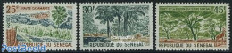 Senegal 1965 Landscapes 3v, Mint NH, Nature - Animals (others & Mixed) - Trees & Forests - Rotary, Lions Club