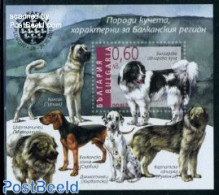 Bulgaria 2010 Dogs S/s, Imperforated (printed Perf.), Mint NH, Nature - Dogs - Ungebraucht