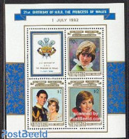 Aitutaki 1982 Princess Diana S/s, Mint NH, History - Charles & Diana - Kings & Queens (Royalty) - Familles Royales