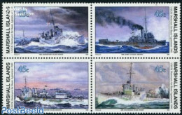 Marshall Islands 1990 US/UK Destroyers 4v [+], Mint NH, History - Transport - Militarism - World War II - Ships And Bo.. - Militares