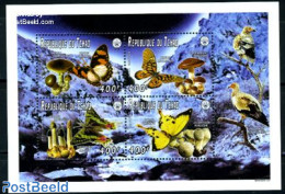 Chad 1996 Butterflies, Mushrooms, Schouting 4x 400F M/s, Mint NH, Nature - Butterflies - Mushrooms - Autres & Non Classés