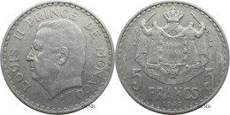 Monaco - Principauté - Louis II - 5 Francs 1945 - TTB/XF45 - Mon6134 - 1922-1949 Luigi II