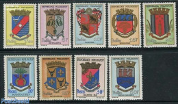 Madagascar 1963 City Coat Of Arms 9v, Mint NH, History - Coat Of Arms - Sonstige & Ohne Zuordnung