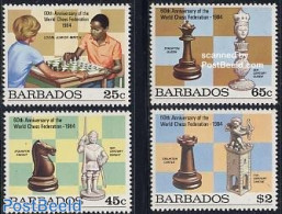 Barbados 1984 Chess Association 4v, Mint NH, Sport - Chess - Echecs
