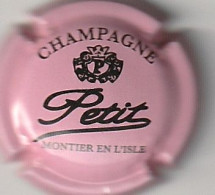 Capsule Champagne PETIT Fabrice { N°2f : Rose Et Noir ; AUBE Montier-en-l'Isle } {S18-24} - Autres & Non Classés