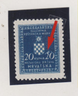 CROATIA WW II  , 20 Kn  Official  Plate Error MNH - Croatie