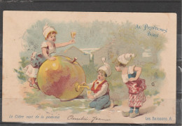 Le Cidre Sort De La Pomme (illustrateur C L) - Au Printemps Paris - Pubblicitari