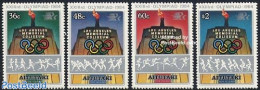 Aitutaki 1984 Olympic Games Los Angeles 4v, Mint NH, Sport - Athletics - Handball - Olympic Games - Athletics