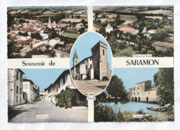 SARAMON   DANS LE GERS   CARTE MULTIVUES  CARTE  CIRCULEE - Other & Unclassified