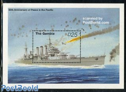 Gambia 1995 End Of World War II S/s, Mint NH, History - Transport - Militarism - World War II - Ships And Boats - Militaria