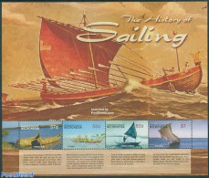 Micronesia 2005 History Of Sailing 4v M/s, Papyrus Boat, Mint NH, Transport - Ships And Boats - Ships