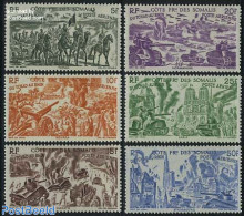 French Somalia 1946 Victory 6v, Mint NH, History - Nature - Religion - Transport - World War II - Animals (others & Mi.. - WW2 (II Guerra Mundial)