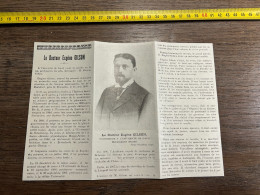 1908 PATI Mort De Docteur Eugène GILSON PROFESSEUR A L'UNIVERSITÉ DE GAND - Colecciones