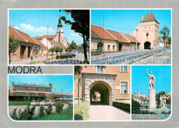 73741553 Modra Slovakia Stadtzentrum Mit Kirche Stadttor Denkmal  - Slowakije