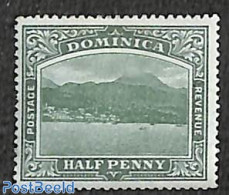 Dominica 1903 1/2d, Roseau, WM CC, Stamp Out Of Set, Unused (hinged) - Repubblica Domenicana