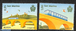 San Marino 2018 Europa 2v, Mint NH, History - Sport - Transport - Europa (cept) - Kiting - Railways - Art - Bridges An.. - Nuevos
