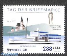 Austria 2018 Stamp Day 1v, Mint NH, Religion - Transport - Churches, Temples, Mosques, Synagogues - Stamp Day - Ships .. - Unused Stamps