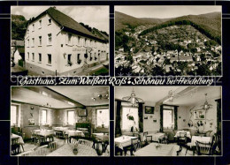 73725983 Schoenau Odenwald Gasthaus Zum Weissen Ross Gasttube Panorama Bromsilbe - Sonstige & Ohne Zuordnung