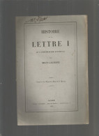 HISTOIRE DE LA LETTRE I LUE A L ASSOCIATION LILLOISE LE 28 MARS 1855 ,  PAR BRUN - LAVAINNE - Sonstige & Ohne Zuordnung