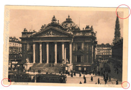 Brussel Tram Tramway La Bourse Cachet 1915 Bruxelles Nord - Bauwerke, Gebäude