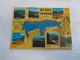 LE LAC DE SAINTE CROIX DU VERDON ET SES VILLAGES  ( 04 Alpes De Haute Provence ) PLAN ET MULTIVUES DES VILLAGES - Sonstige & Ohne Zuordnung