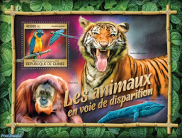 Guinea, Republic 2016 Endangered Species , Mint NH, Nature - Cat Family - Monkeys - Parrots - Other & Unclassified