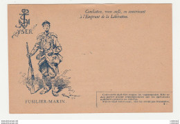 Militaria FUSILIER MARIN N°1 Correspondance Des Armées De La République VOIR DOS Illustrateur Scof ? 1914 - War 1914-18