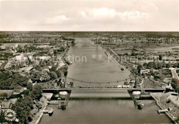 73725845 Rendsburg Fliegeraufnahme Kanal M. Drehbruecke U. Hochbruecke Rendsburg - Rendsburg