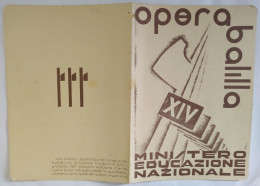 Bp163 Pagella Fascista Regno D'italia Opera Balilla Bari 1936 - Diplômes & Bulletins Scolaires