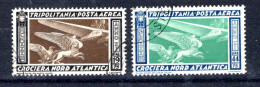 Libye 1.6.1933;  Colonie Italienne Tripolitaine - Rome-Chicago; Mchel-N° 196 +197, Oblitéré - Tripolitania