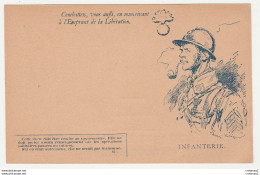 Militaria INFANTERIE N°6 Correspondance Des Armées De La République VOIR DOS Carte En Franchise Illustrateur Scof ? 1914 - Guerra 1914-18