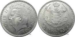 Monaco - Principauté - Louis II - 5 Francs 1945 - SUP+/MS62 - Mon6555 - 1922-1949 Louis II.