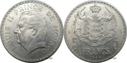 Monaco - Principauté - Louis II - 5 Francs 1945 - SUP+/MS62 - Mon6556 - 1922-1949 Louis II.