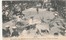 13-Marseille Exposition Coloniale Bataille De Fleurs Attelage Cambodgien - Mostre Coloniali 1906 – 1922