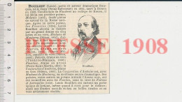 Doc 1908 Louis Bouilhet Poète Portrait Né à Cany 76 Auteur Pièce Théatre Odéon Théatre-Français Porte-Saint-Martin 222C2 - Zonder Classificatie