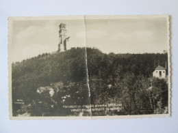 Romania-Târgu Neamț:Military Mountain Hunters Monument Damaged Photo Postcard 1940 - Roemenië