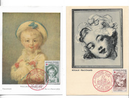 Lot Carte Maximum GRASSE , ANGOULEME Fragonard Croix Rouge 1962 N0173 - 1960-1969