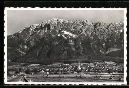 AK Schaan, Ortsansicht Mit Landstrasse Und Bergwand  - Liechtenstein